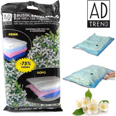 sac compact parfumA  pour penderies Space bag 50x60 cm