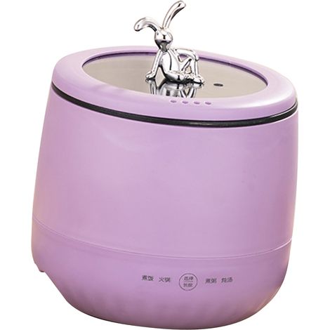 Mini cuiseur à riz 1,8 L antiadhésif, cuiseur à riz électrique intelligent pour céréales, soupes, porridges et ragoûts, prise UE 220 V, violet (1/5)