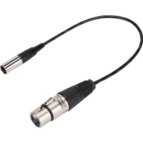 Câble audio Mini XLR 3 broches mâle vers XLR 3 broches femelle, blindé par feuille d'aluminium et fil de cuivre