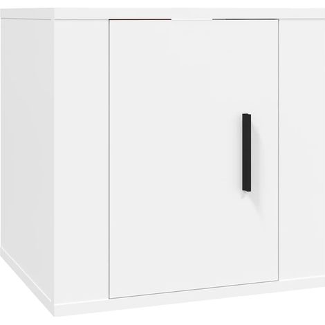 Mueble TV multimedia estante para televisión buffet para televisión comedor salón dormitorio suspendido 40 x 34,5 x 40 cm blanco 020027768 (1/5)