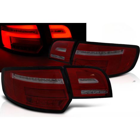Paire de feux arriere Audi A3 8P sportback de 2008 a 2012 FULL LED rouge fume (1/5)