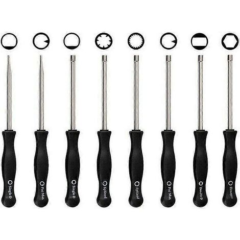 Ensemble de 8 tournevis cannelés Craftsman pour réglage de carburateur de tronçonneuse (1/4)