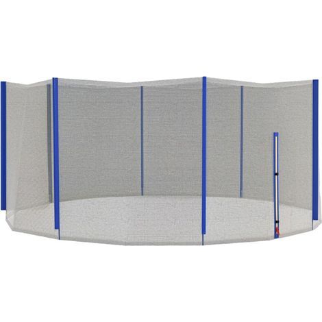 Filet de remplacement pour trampolines Ø 366 cm 8 poteaux droits filet de sécurité pour trampolines, entrée zippée (1/5)