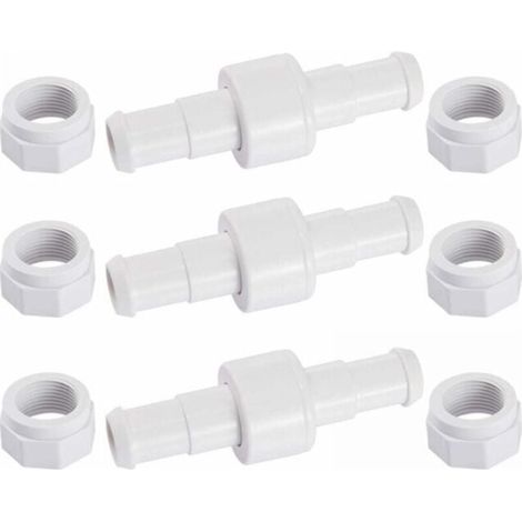 Paquete de 3 conectores giratorios para manguera de jardín D20 con 6 puntas D15, compatible con el limpiafondos robótico Zodiac Polaris 180, 280 y 380 (1/5)