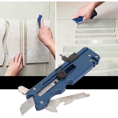 Couteau multifonction pliable pour carreaux de verre, lame de coupe manuelle, outil de bricolage, format poche, coupe-verre réglable, accessoire de chantier, 1 pièce. (1/5)