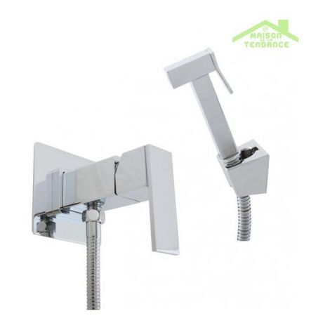 Mitigeur bidet, toilettes encastrable LOIRA laiton chromé avec douchette (1/3)