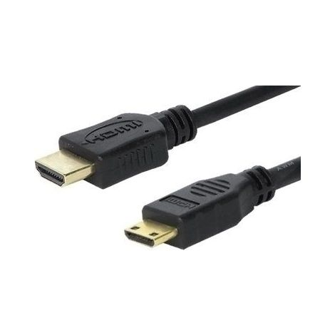 NanoCable 10.15.0902 - HDMI auf Mini-HDMI Hochgeschwindigkeitskabel V1.3B, A/M-C/M, Stecker-Stecker, schwarz, 1,8mts (1/5)
