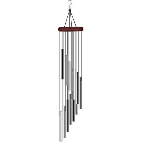 Windspiel aus Metall mit 12 Röhren aus Aluminiumlegierung – Weiß (1/4)