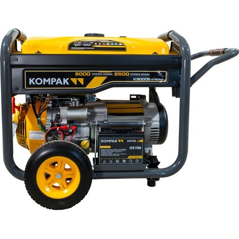 Groupe électrogène essence monophasé 8KW – Moteur 4 temps – Autonomie 12h30 – Alternateur 100% cuivre – Démarrage manuel/électrique – Kompak (1/5)