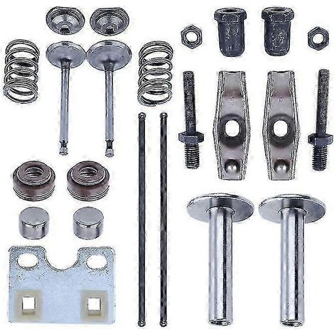 Tige de poussée de soupape de moteur de générateur compatible avec Honda GX340 GX390 188F 5 kW avec plaque de guidage, pivot de culbuteur et écrous - CDSX SZRH AC (1/4)