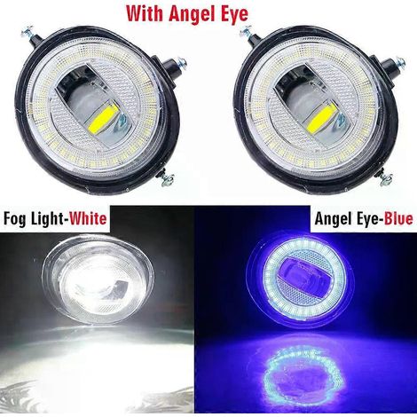 Feux antibrouillard LED compatibles (gauche + droite) avec feux de jour (Angel Eye) 30 W H11 pour Mazda CX-5 CX5 (KE) I 2012 2013 2014 2015 2016 2017 (vert) (1/5)