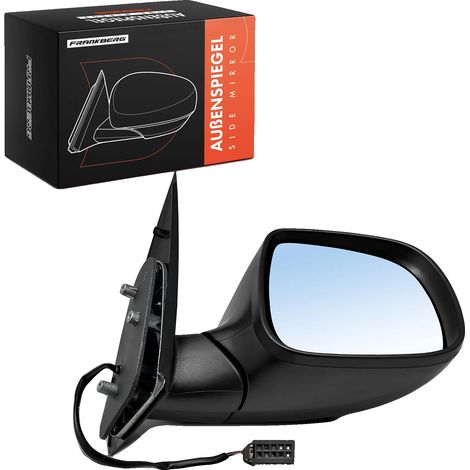 Espejo retrovisor exterior, ajuste eléctrico, diseño convexo, 5 contactos de conexión, compatible con circulación por la izquierda, fácil instalación. (1/5)
