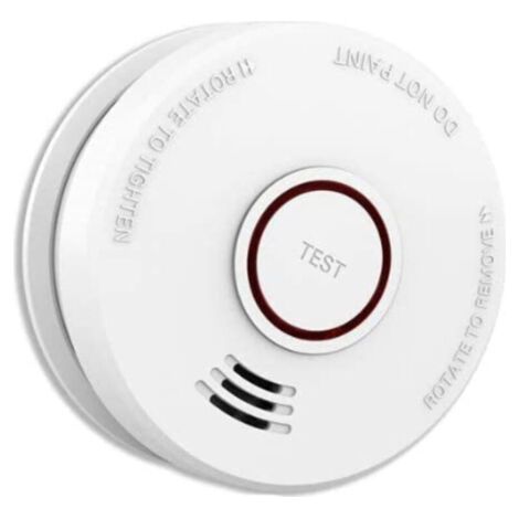 1 paquet détecteur de fumée alarme incendie 9V capteur photoélectrique alimenté par batterie détecteur de fumée facile à installer avec avertissement sonore léger (1/4)