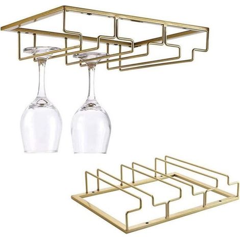 Porte-verres à vin - - Pied Suspendu - Métal - Couleur Blanc - Style Industriel (1/4)