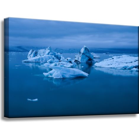 Leinwanddruck Natur Island Eisberg 60x40