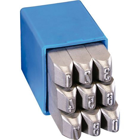 Jeu de numérotation GRAVUREM 9 pièces (0-9) pour travaux exigeants de 4 mm