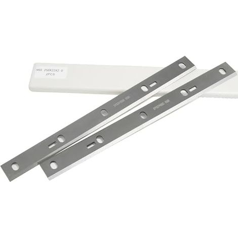 2 Pieces HSS Planer Blades 258mm, 258mm Planer Irons for HMS1080 HMS1050 HMS1070 (Type 1), Planer Blades Woodworking Machines, 258 x 22 x 2 mm (1/4)