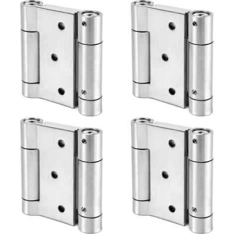 Cerniera per porta girevole, in acciaio inox 304, ideale per porte girevoli, ad esempio per bar e lounge, fino a 15 kg. Cerniera a vite, 76 mm, 4 pezzi.