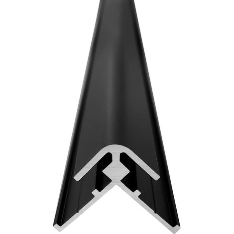 Profilé angle 90° extérieur pour panneau VIPANEL 3 mm - Noir, hauteur 120 cm (1/2)