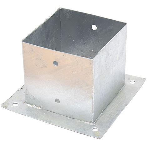 Wovar – Support plat pour poteau 15x15 cm – Fixation par tirefonds – Pour béton et bois dur – Lot de 1 pièce