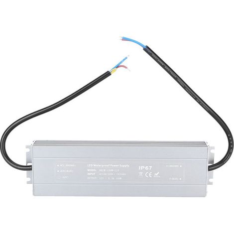 Driver LED ultra-mince étanche IP67 HRUW-100W-12V – Transfo 100-240V AC – Pour éclairage extérieur et humide (1/5)