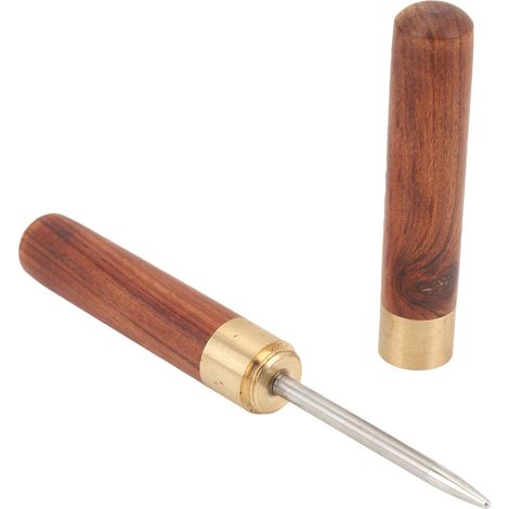 Outil de cordage de raquette en acier inoxydable avec manche en bois pour raquettes de tennis et de badminton (1/5)