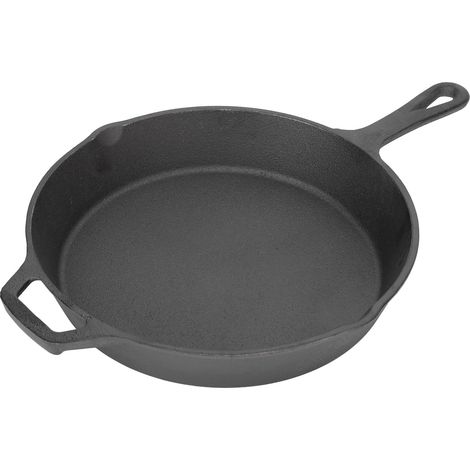 Gusseiserne Bratpfanne mit schneller und gleichmäßiger Hitzeverteilung, antihaftbeschichtet, vielseitig einsetzbar, für Backofen, Herd und Grill, 31 cm Durchmesser (1/5)