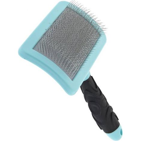 Large: Spazzola cardatore soffice con manico ergonomico per cani e gatti