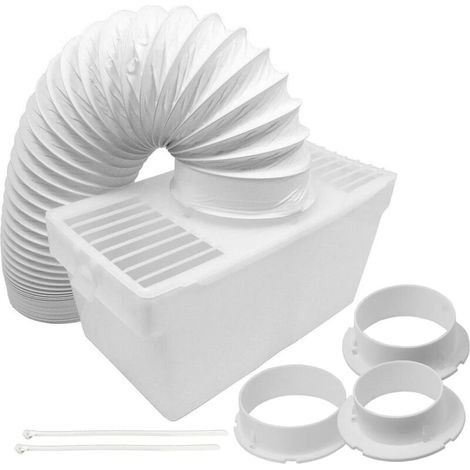 Kit universel de condensateur de tuyau de ventilation pour sèche-linge avec 3 adaptateurs (1,2 m) (1/5)