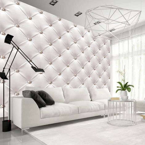 Papier peint élégance blanche - 150 x 105 cm (1/4)