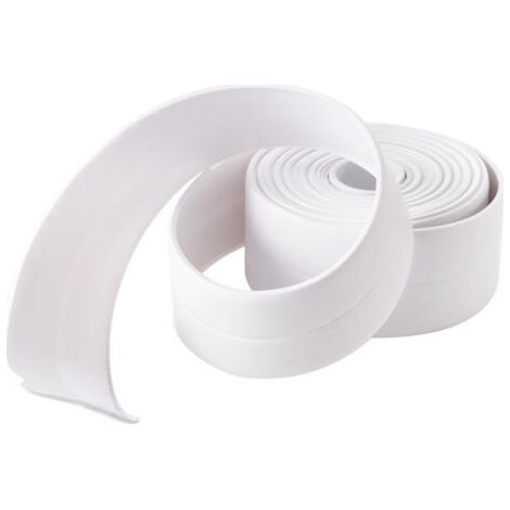 Cinta adhesiva antimoho, surtido de cintas adhesivas, tiras de PVC impermeables para cocina y baño, 3 piezas – 6 m x 3,8 cm, blanco