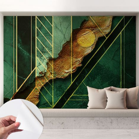 Tapetet Klebetapete für Wohnzimmer Schlafzimmer Küche - Wanddekoration Geometrische Spannung 208x146 cm (1/5)
