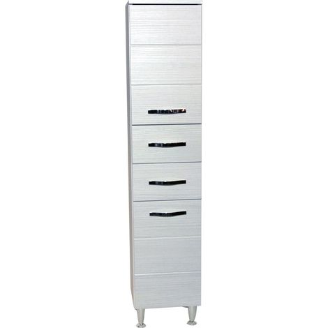 Mobile da bagno colonna bianca Antonella con 2 ante+cassetti cm33x33x160h in MDF