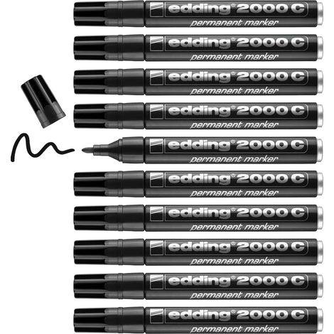 Edding 2000c marcatore permanente Tipo di punta Nero 3 pz (1/4)