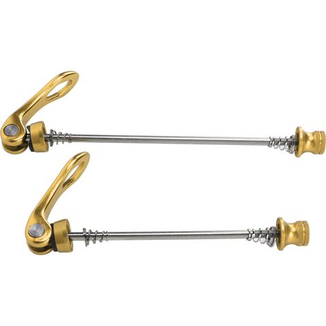 Zweiteiliger Schnellspannhebel für Fahrräder, abnehmbar, leicht austauschbar, leicht, in 4 Farben erhältlich, für Mountainbikes und Rennräder, Gold (1/5)