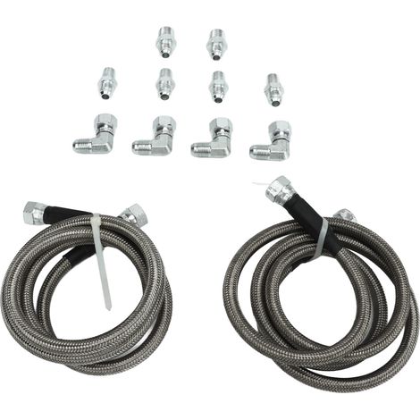 Kit de raccords de durite de refroidissement de transmission 6AN 52 pouces acier inoxydable PVC pour TH350 700R4 TH400 (1/5)
