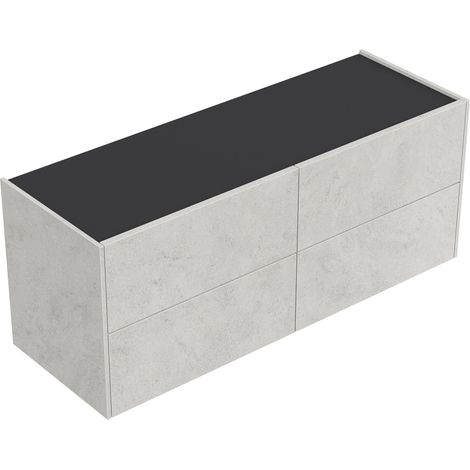 Hängekonsole Sideboard Urban Slimline 4 Push-to-open Einzüge Stein (1/5)