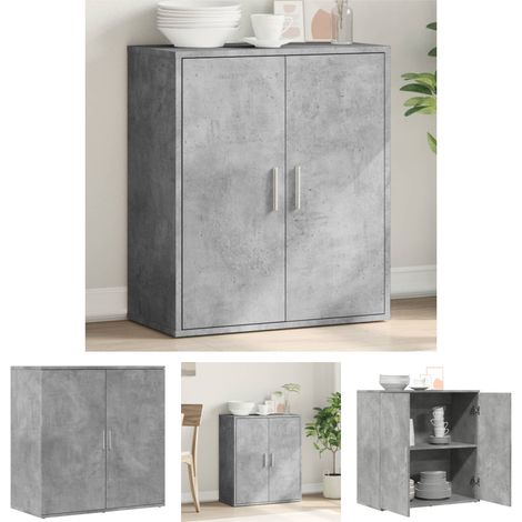 The Living Store Sideboard Betongrau 79x38x80 cm Holzwerkstoff -  Sideboards (1/5)