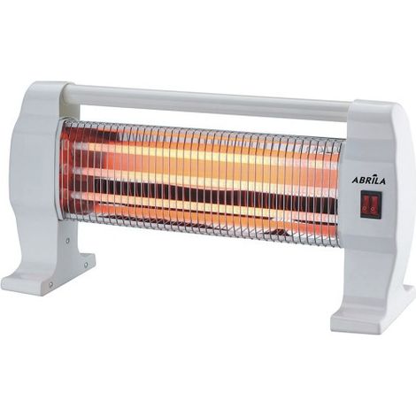 Estufa elect.de cuarzo igneo 1200w blanco 3potencias 3elementos portatil antivuelco 26x50x12 cm (1/3)