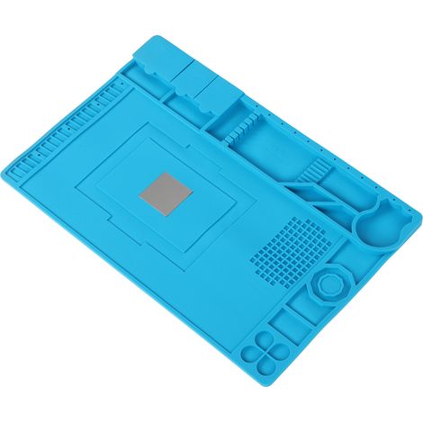 Tapis de Réparation Magnétique 607, Résistant à la Chaleur et aux Températures Élevées, Protection Anti-Brûlure pour Smartphone et Ordinateur, Surface de Soudure pour Pistolet à Air Chaud et Fer à Sou (1/5)