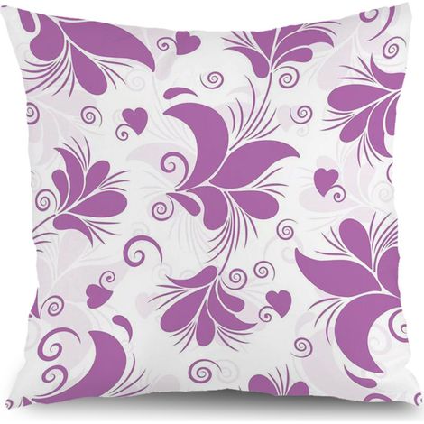 Housse de coussin jardin floral, décoration salon extérieur,50×50cm (1/5)