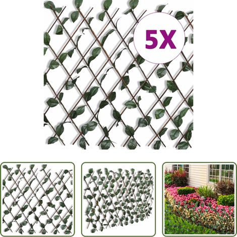 Clôture de treillis - Clôture en treillis de saule 5 pcs 180x90 cm (1/5)