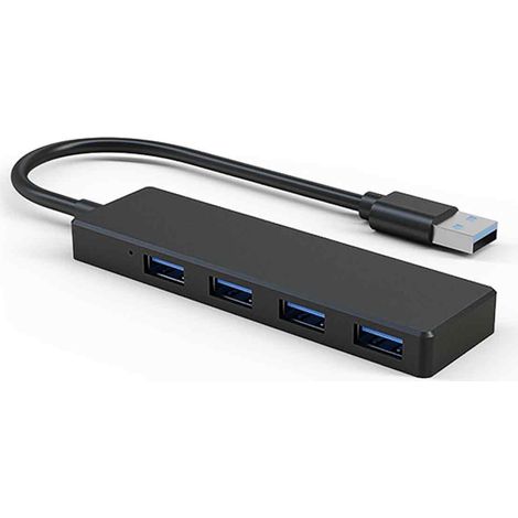 Hub USB 3.0 - 4 Ports - Transmission Jusqu'à 5 Gbps - Compatible USB 2.0/1.0 - Pour Ordinateur Portable Et Fixe - 1 Pièce (1/5)