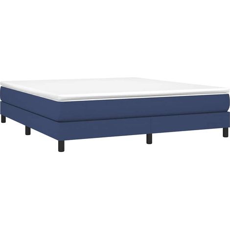 vidaXL Struttura Letto a Rete a Molle Blu 160x200 cm in Tessuto