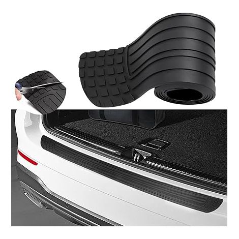 Protection du Pare-Chocs arrière de la Voiture,Bande de Protection de Coffre de Voiture,Protecteur de Pare-Chocs arrière en Caoutchouc,Protection de Pare-Chocs de Coffre Anti-Rayures,Voiture (1/5)