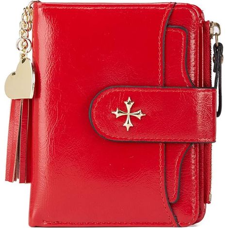 Porte-monnaie zippé décontracté pour femmes (rouge)