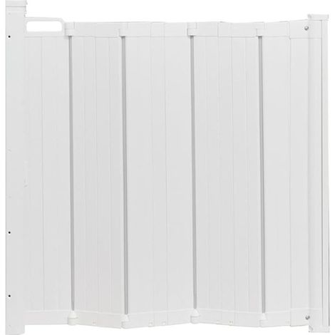 Bettacare Barrière De Sécurité Automatique Pliante Rétractable Pour Chien, 55cm - 89cm, Couleur Blanc (1/3)