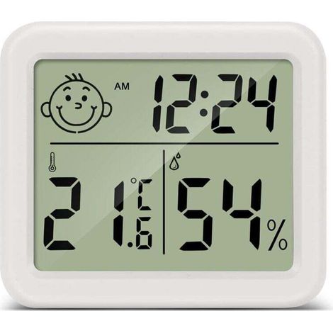 Termometre Maison LCD Thermomètre Hygromètre Interieur Numérique Température Humidité pour Salon entrepôt Chambre de bébé Vestiaire (1/4)