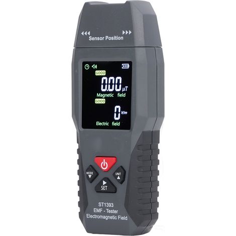 Détecteur de champ électromagnétique portable à écran LCD numérique, appareil de mesure de champ électromagnétique pour l'inspection des champs électromagnétiques à domicile et en extérieur. (1/5)