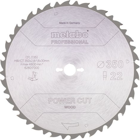 Metabo Sägeblatt power cut wood - professional, 350x30, Z22 FZ 22° (1/3)